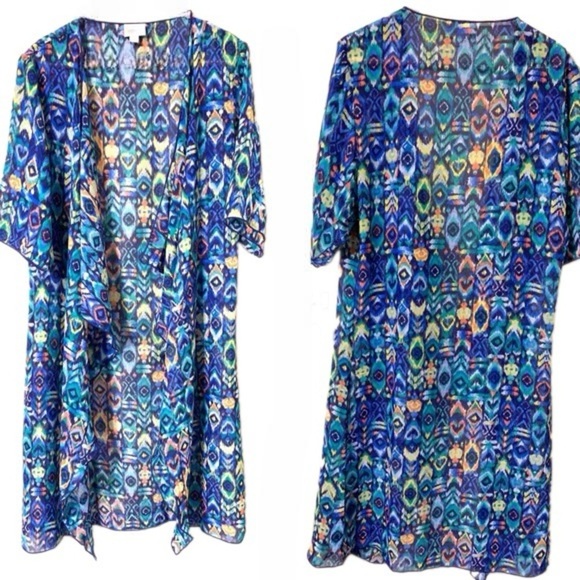 LuLaRoe Shirley Kimono Beach Coverup, Size M, NWT - Picture 4 of 4
